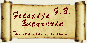 Filotije Butarević vizit kartica